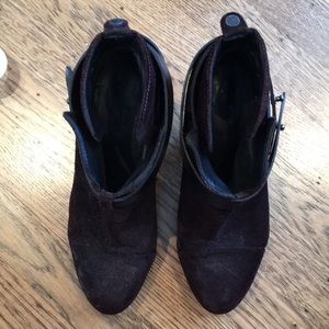 Rag and Bone Harrow booties in chocolate suede